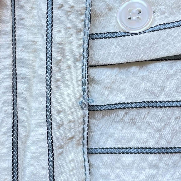 Max Studio London Striped Shirt Button Down Dress Belted Midi – Size Medium - Picture 8 of 11